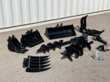 UNUSED Mini-Excavator - (9)pcs Attachment Set