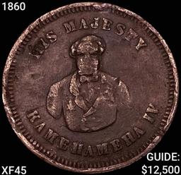 1860 Hawaii John Thomas Waterhouse Token NEARLY UN