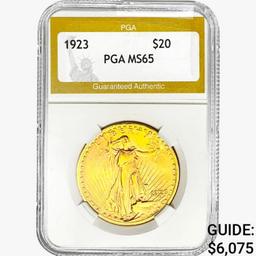 1923 $20 Gold Double Eagle PGA MS65