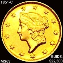 1851-C Rare Gold Dollar CHOICE BU