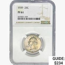 1939 Washington Silver Quarter NGC PF61