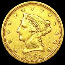 1851 $2.50 Gold Quarter Eagle NEARLY UNCIRCULATED