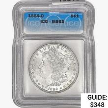 1884-O Morgan Silver Dollar ICG MS65