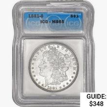 1881-S Morgan Silver Dollar ICG MS65