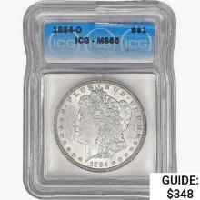 1884-O Morgan Silver Dollar ICG MS65