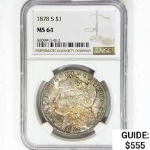 1878-S Morgan Silver Dollar NGC MS64