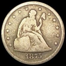 1875-S Twenty Cent Piece LIGHTLY CIRCULATED