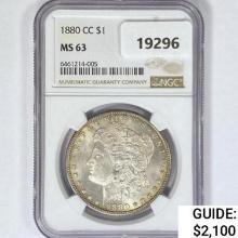 1880-CC Morgan Silver Dollar NGC MS63