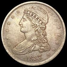 1837 Capped Bust Half Dollar NEARLY UNCIRCULATED