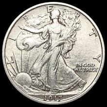 1917 Walking Liberty Half Dollar CLOSELY UNCIRCULA