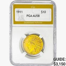 1911 $10 Gold Eagle PGA AU58