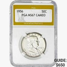 1956 Franklin Half Dollar PGA MS67 CAMEO