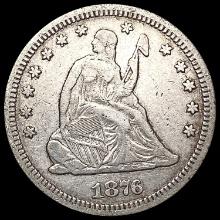 1876-CC Seated Liberty Quarter CLOSELY UNCIRCULATE