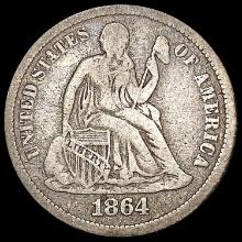 1864-S Seated Liberty Dime NICELY CIRCULATED