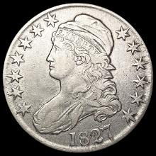 1827 Sq Base 2 Capped Bust Half Dollar CLOSELY UNC