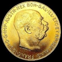 1915 Austria .9802oz Gold 100 Corona UNCIRCULATED