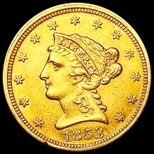 1853 $2.5 Gold Quarter Eagle CLOSELY UNCIRCULATED