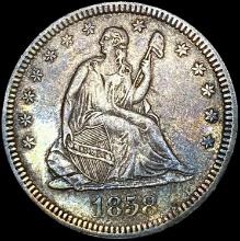 1858 Seated Liberty Quarter CLOSELY UNCIRCULATED