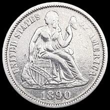 1890 Seated Liberty Dime CLOSELY UNCIRCULATED