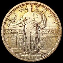 1917 Ty 1 Standing Liberty Quarter NEARLY UNCIRCUL