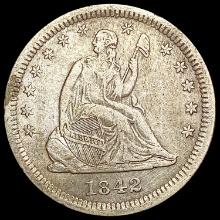 1842-O Seated Liberty Quarter LIGHTLY CIRCULATED