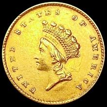 1854 Rare Gold Dollar CLOSELY UNCIRCULATED