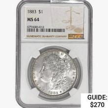 1883 Morgan Silver Dollar NGC MS64