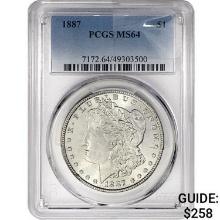 1887 Morgan Silver Dollar PCGS MS64