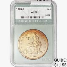 1875-S Silver Trade Dollar NIC AU58