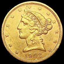 1903-S $5 Gold Half Eagle CLOSELY UNCIRCULATED