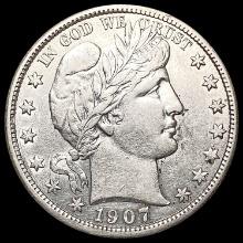 1907-D Barber Half Dollar CLOSELY UNCIRCULATED