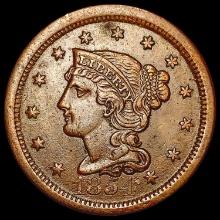 1854 Braided Hair Large Cent CLOSELY UNCIRCULATED