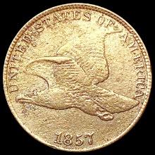 1857 Flying Eagle Cent NEARLY UNCIRCULATED