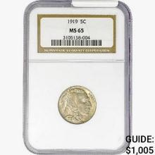 1919 Buffalo Nickel NGC MS65