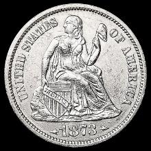 1873 Arws Seated Liberty Dime CLOSELY UNCIRCULATED