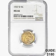 1937-D Buffalo Nickel NGC MS66