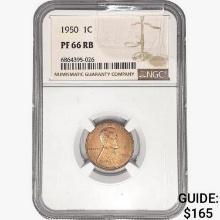 1950 Wheat Cent NGC PF66 RB