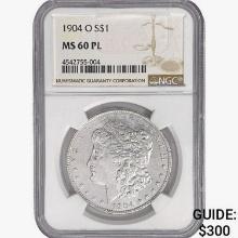 1904-O Morgan Silver Dollar NGC MS60 PL