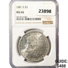 1881-S Morgan Silver Dollar NGC MS66