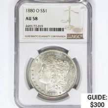 1880-O Morgan Silver Dollar NGC AU58