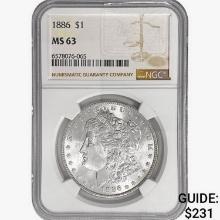 1886 Morgan Silver Dollar NGC MS63