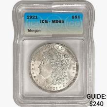 1921 Morgan Silver Dollar ICG MS65