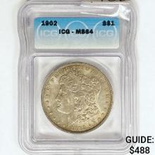 1902 Morgan Silver Dollar ICG MS64