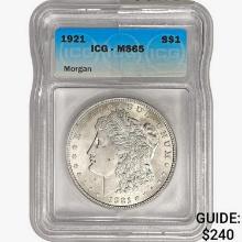 1921 Morgan Silver Dollar ICG MS65