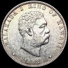 1883 Kingdom of Hawaii Quarter CHOICE AU