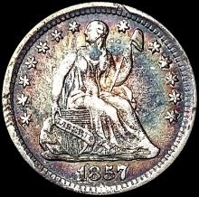 1857-O Seated Liberty Half Dime NEARLY UNCIRCULATED