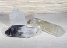 Three Large Quartz Crystal Specimens