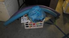 toys, kids kitchen and playhouse items, pool noodles and pool toys very clean