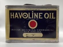 Early Indian Refining/Havoline 1/2 Gallon Oil Can