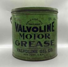 1920's Valvoline 25lb Grease Can